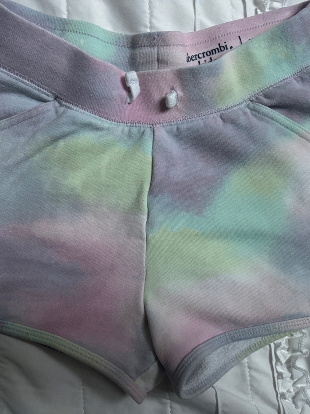 abercrombie kids Pastel Tie-Dye Shorts - Pink, Purple, Mint, Yellow. 11/12